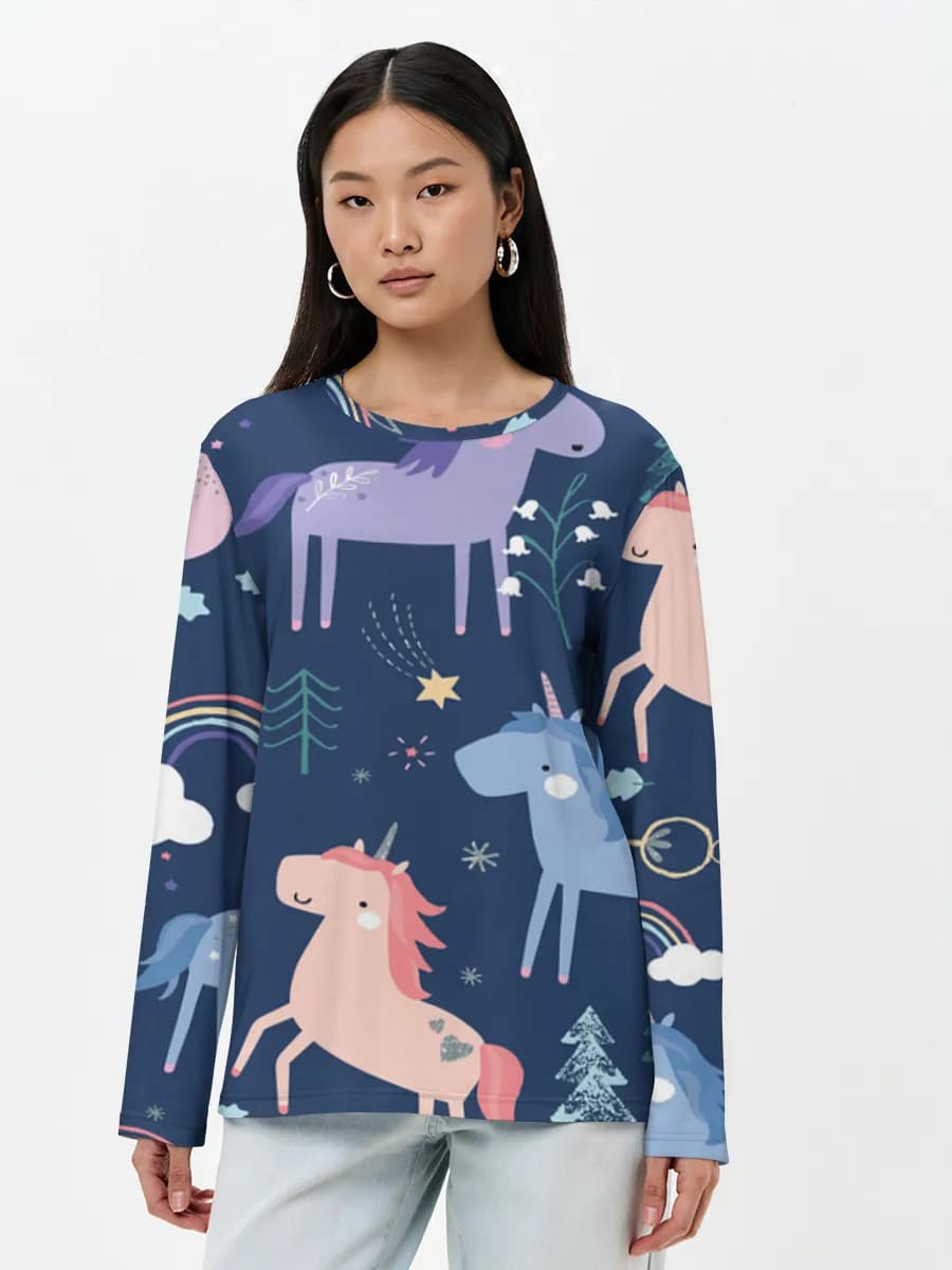 Women's long sleeve shirt. Cotton