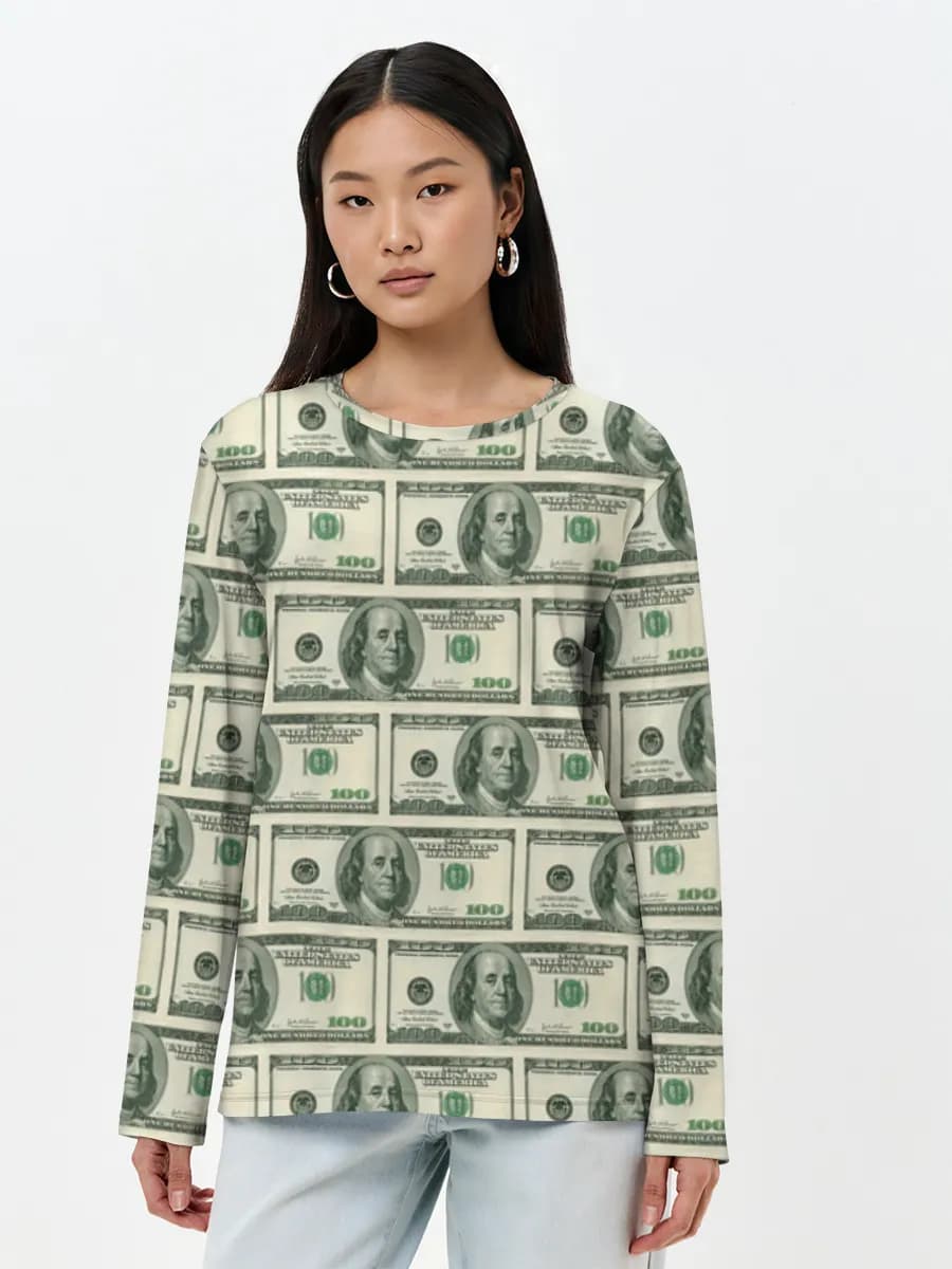 Women's long sleeve shirt. Cotton