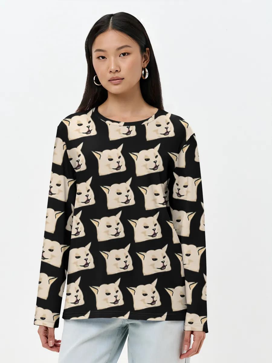 Women's long sleeve shirt. Cotton