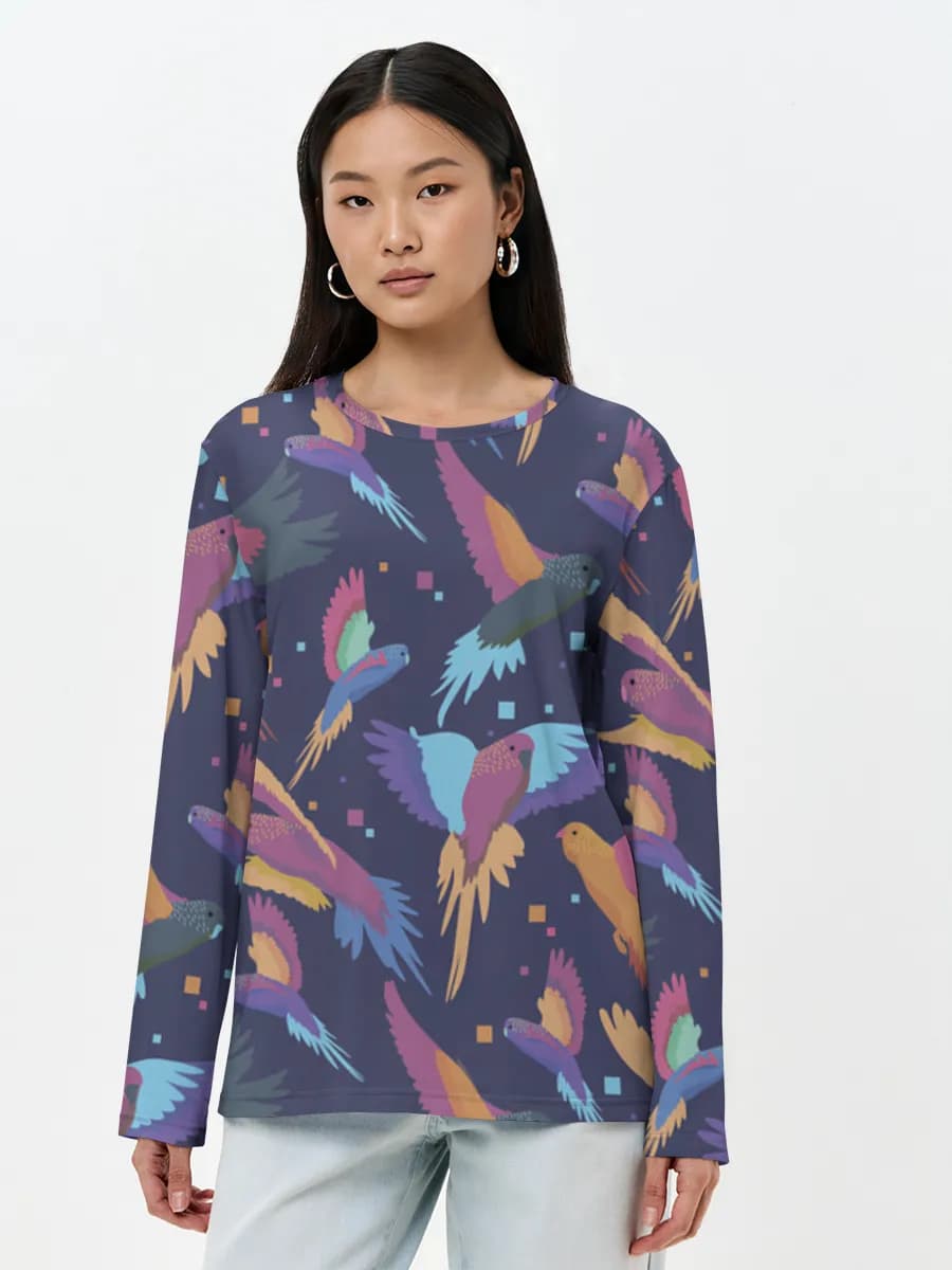 Women's long sleeve shirt. Cotton