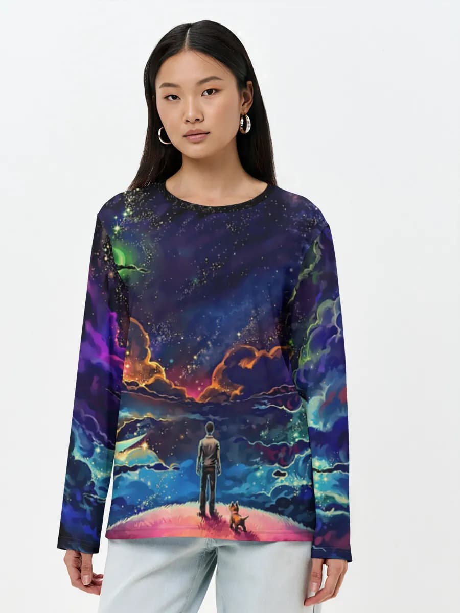Women's long sleeve shirt. Cotton