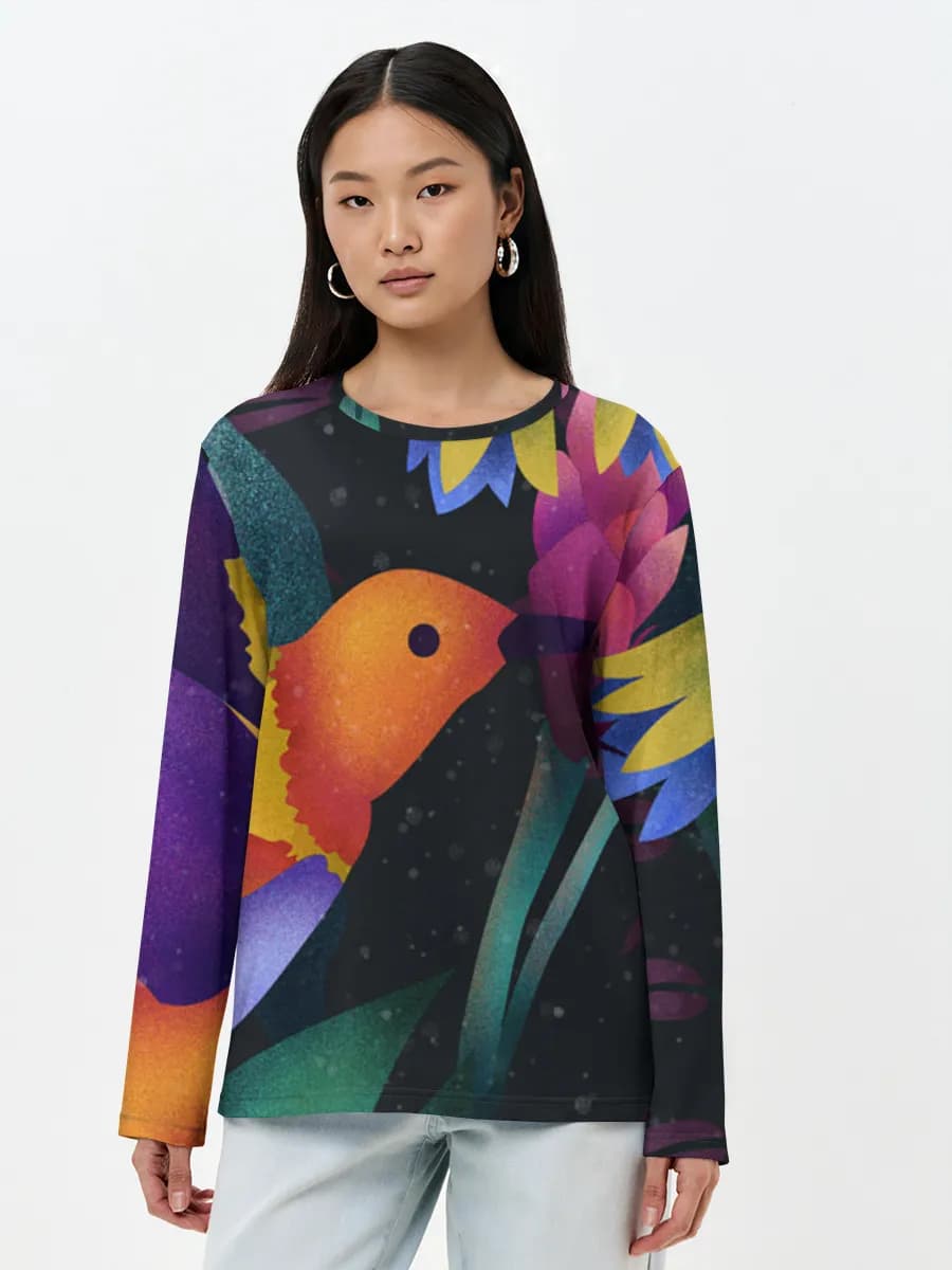 Women's long sleeve shirt. Cotton