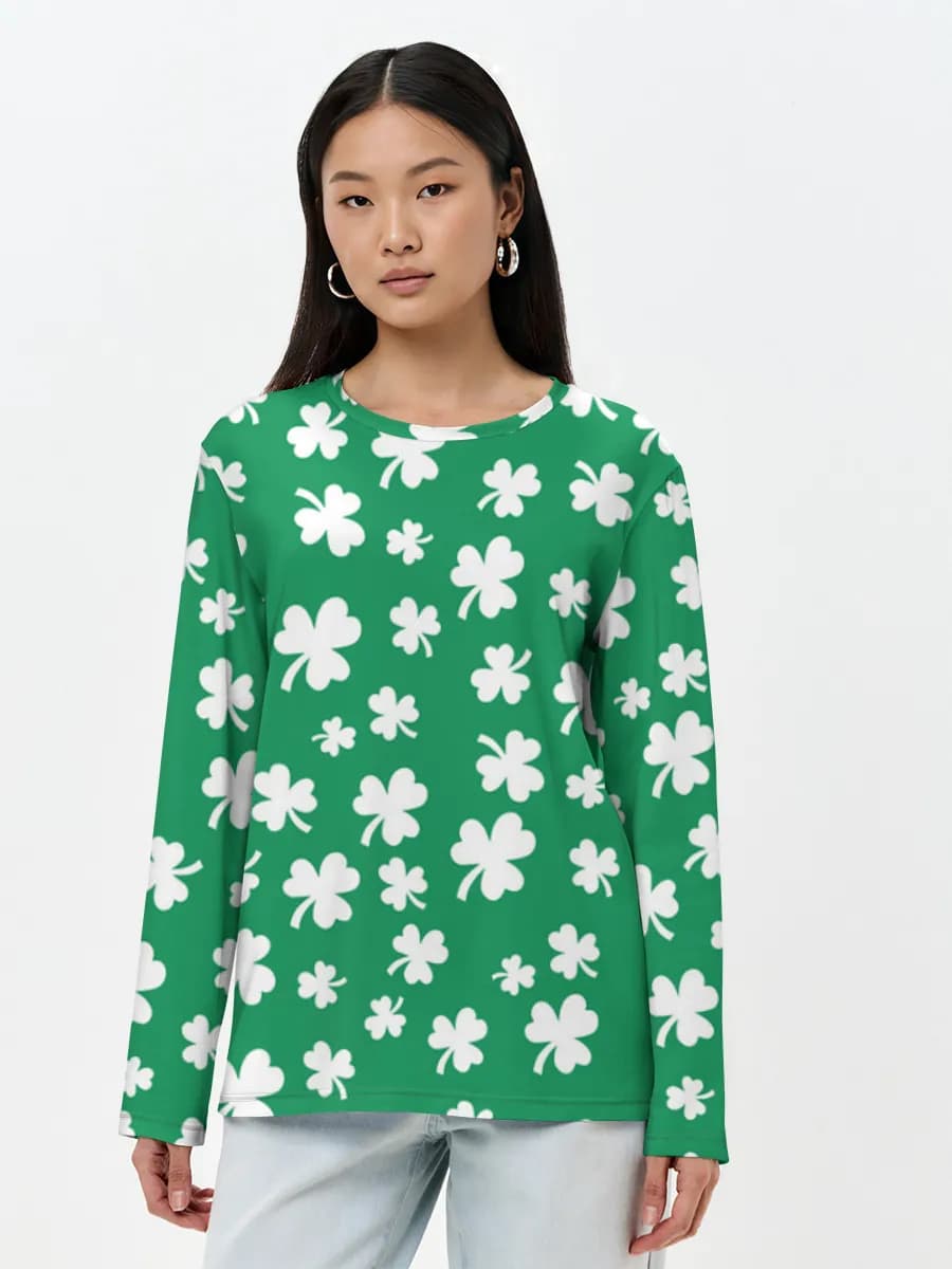 Camisa de manga larga para mujer. Algodón.