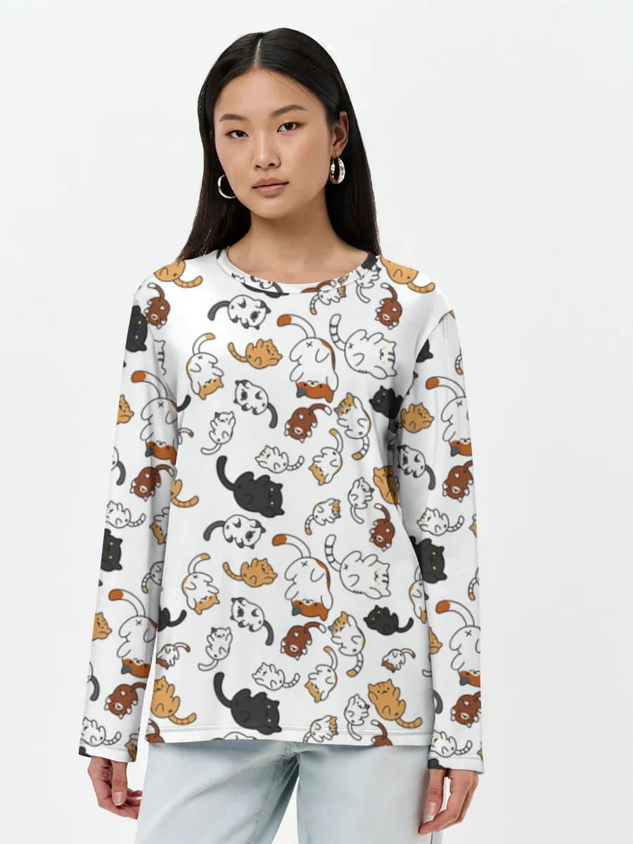 Women's long sleeve shirt. Cotton