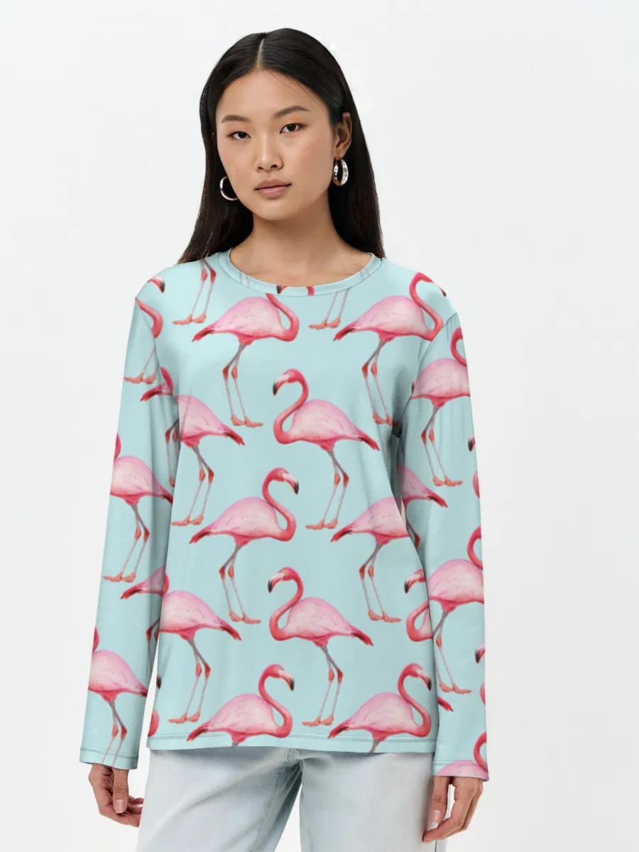 Damen Baumwoll Langarmshirt