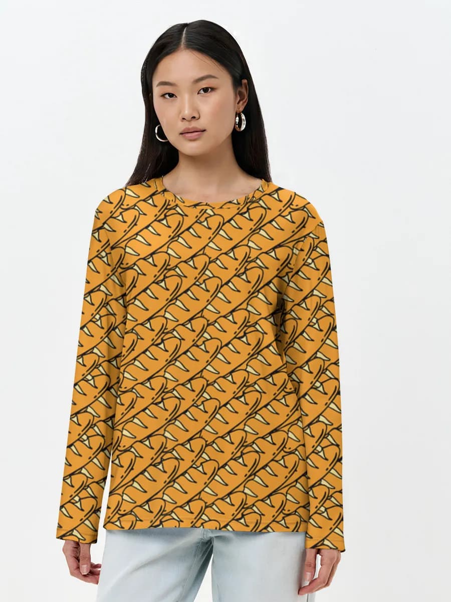 Camisa de manga larga para mujer. Algodón.