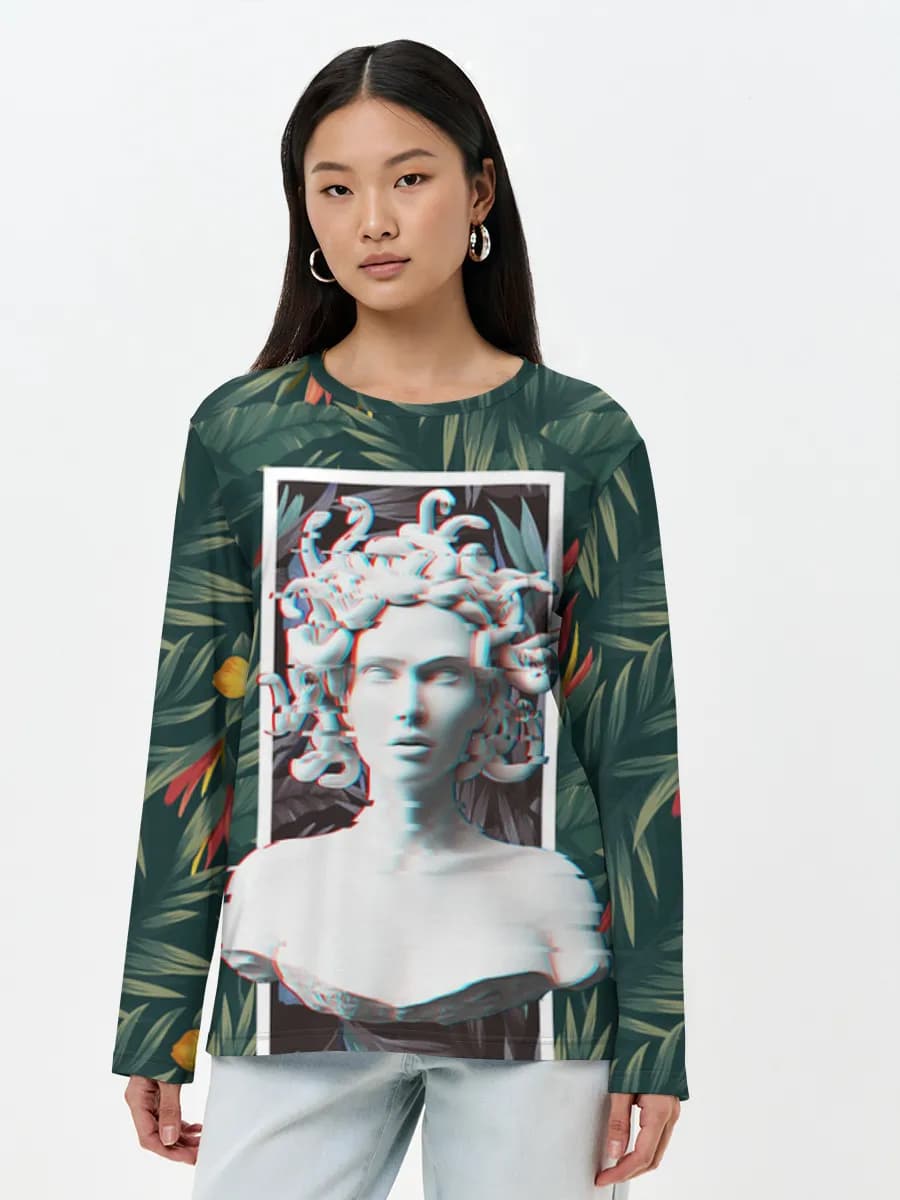 Women's long sleeve shirt. Cotton