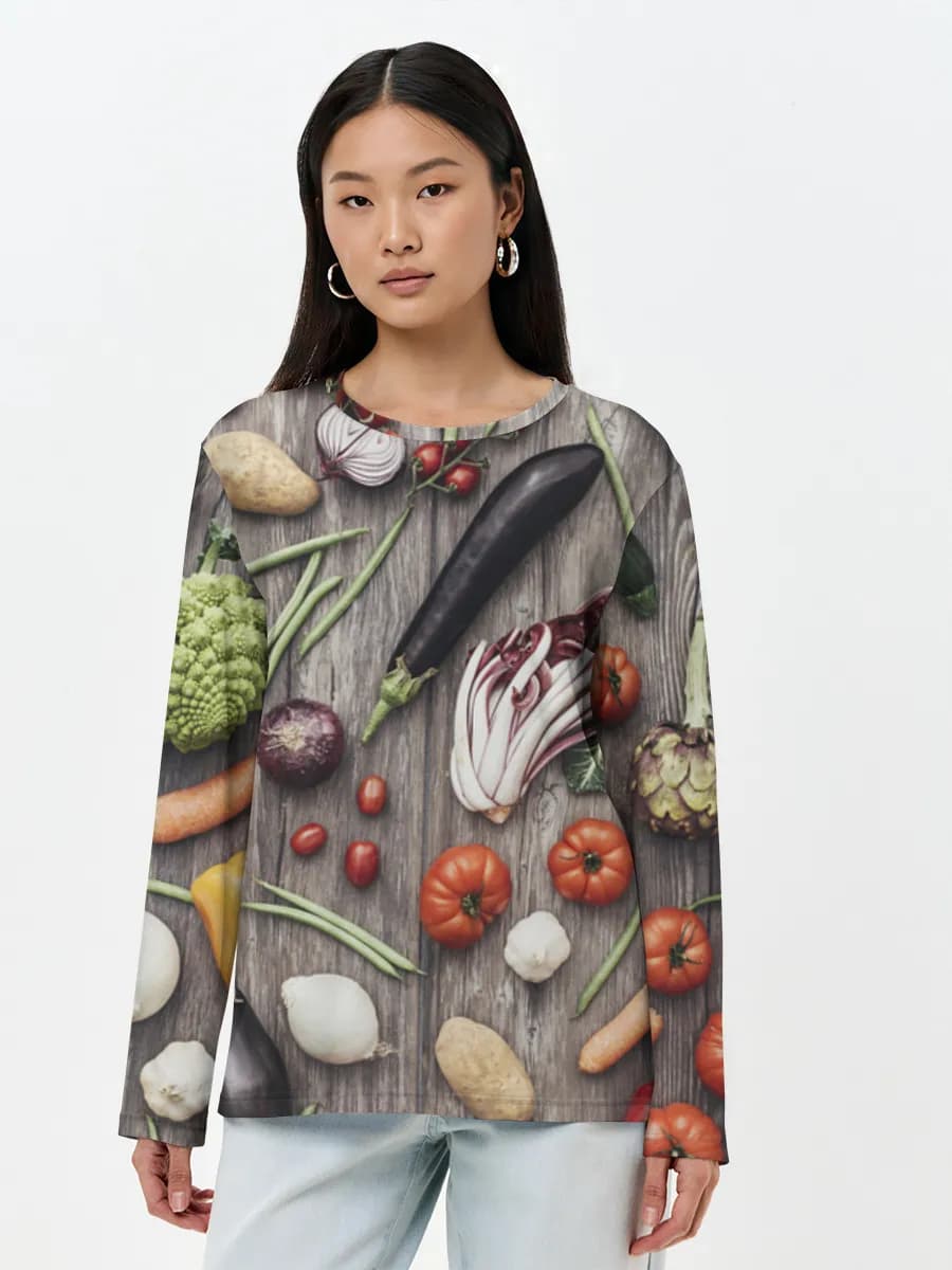 Women's long sleeve shirt. Cotton