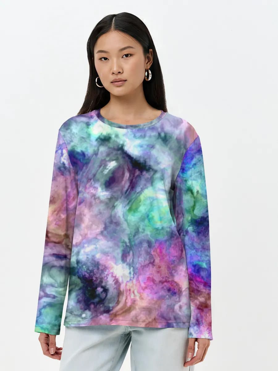 Camisa de manga larga para mujer. Algodón.