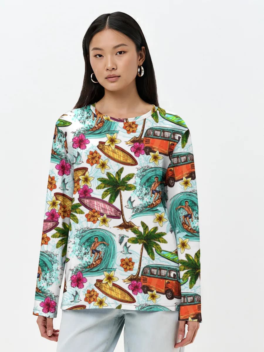 Women's long sleeve shirt. Cotton