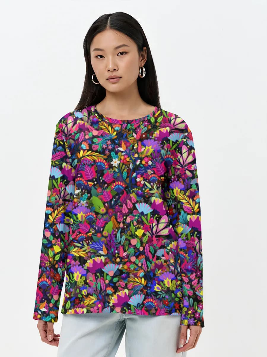 Women's long sleeve shirt. Cotton