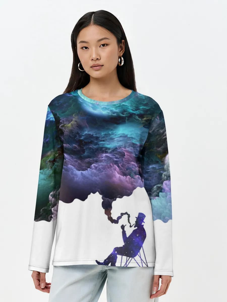 Women's long sleeve shirt. Cotton