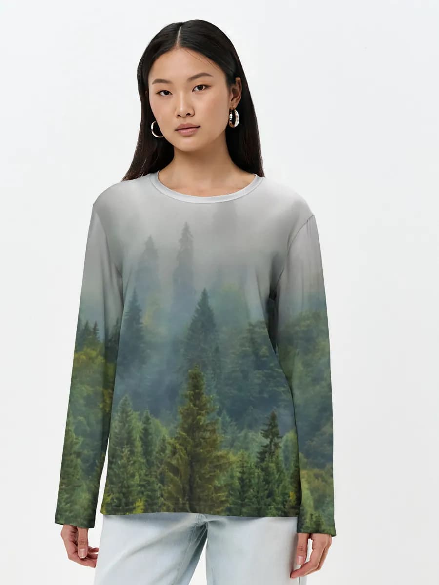 Women's long sleeve shirt. Cotton