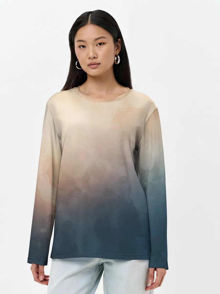 T-shirt Coton Manches Longues Femme
