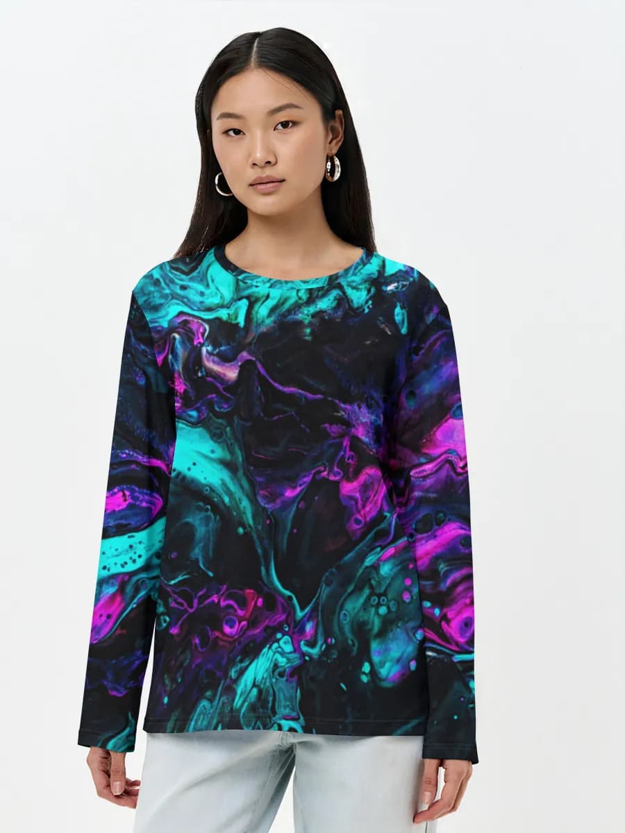 Women's long sleeve shirt. Cotton