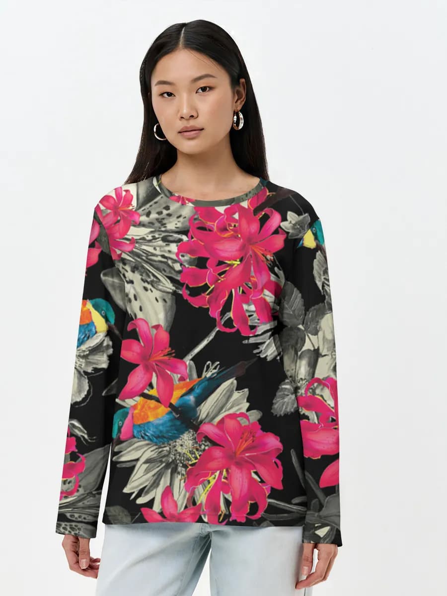 Women's long sleeve shirt. Cotton