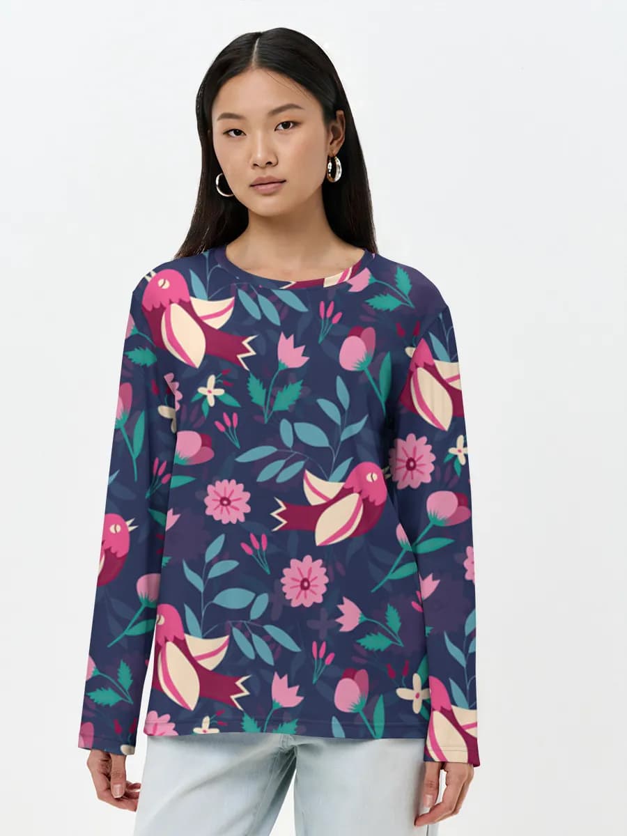 Women's long sleeve shirt. Cotton