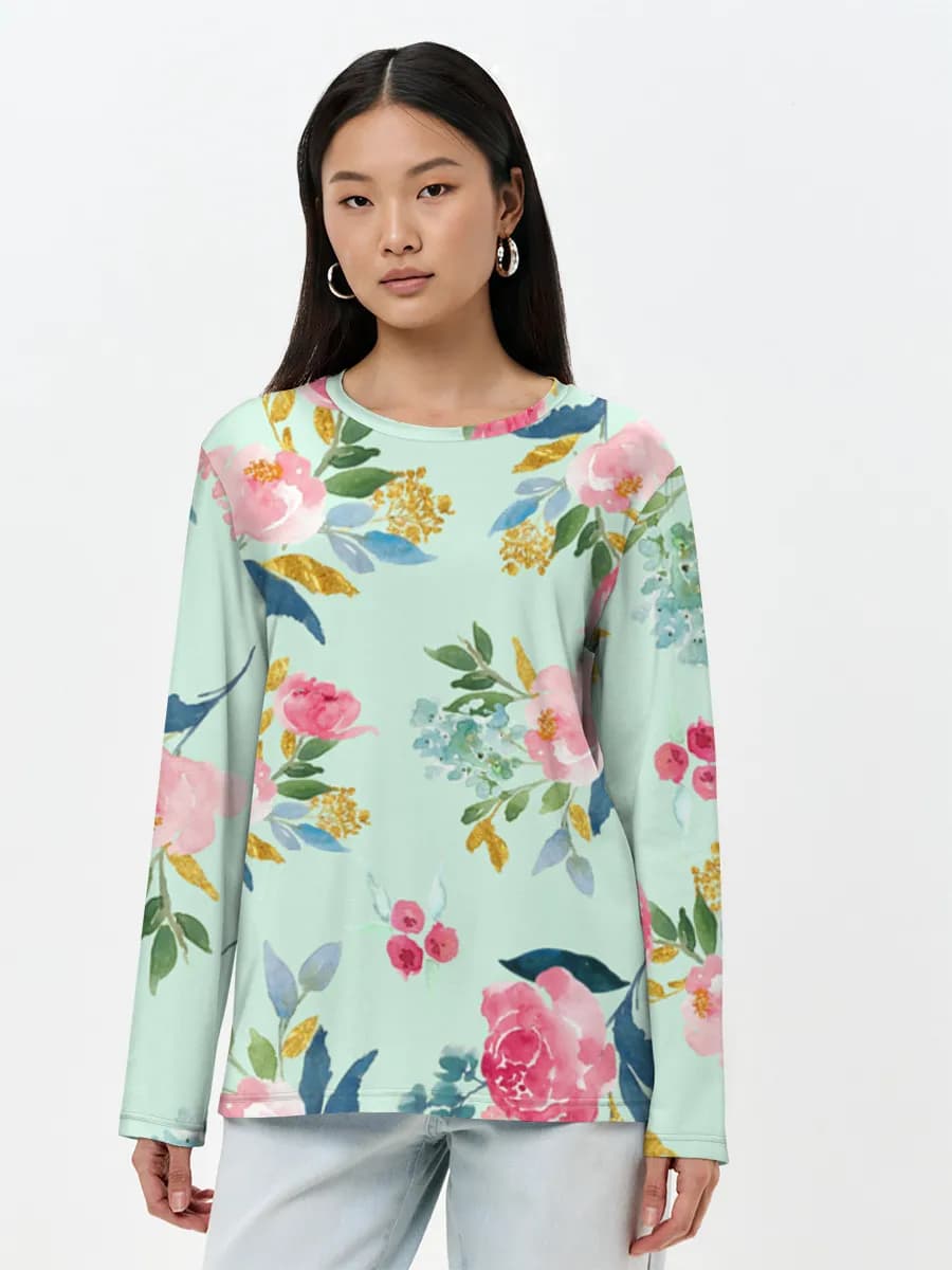 Women's long sleeve shirt. Cotton