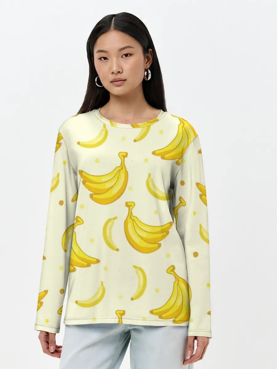 Camisa de manga larga para mujer. Algodón.