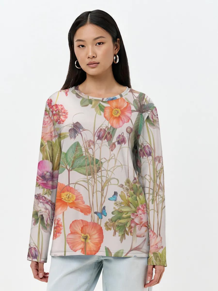Women's long sleeve shirt. Cotton