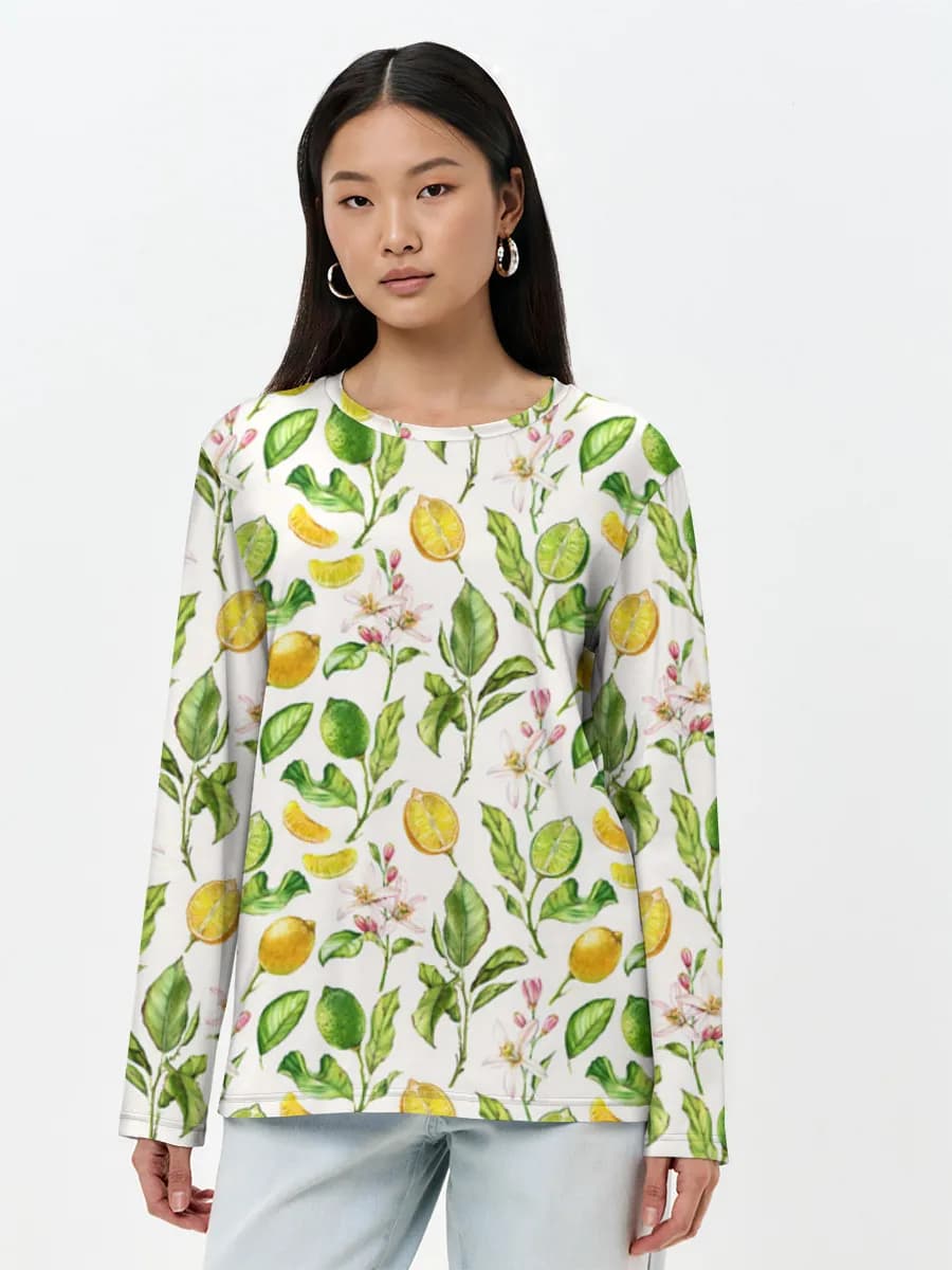 T-shirt Coton Manches Longues Femme