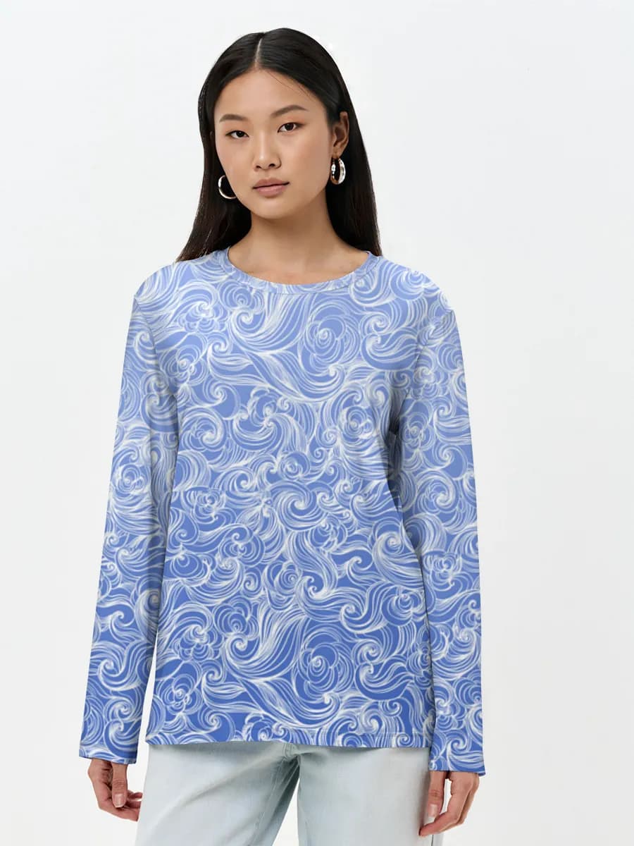Women's long sleeve shirt. Cotton