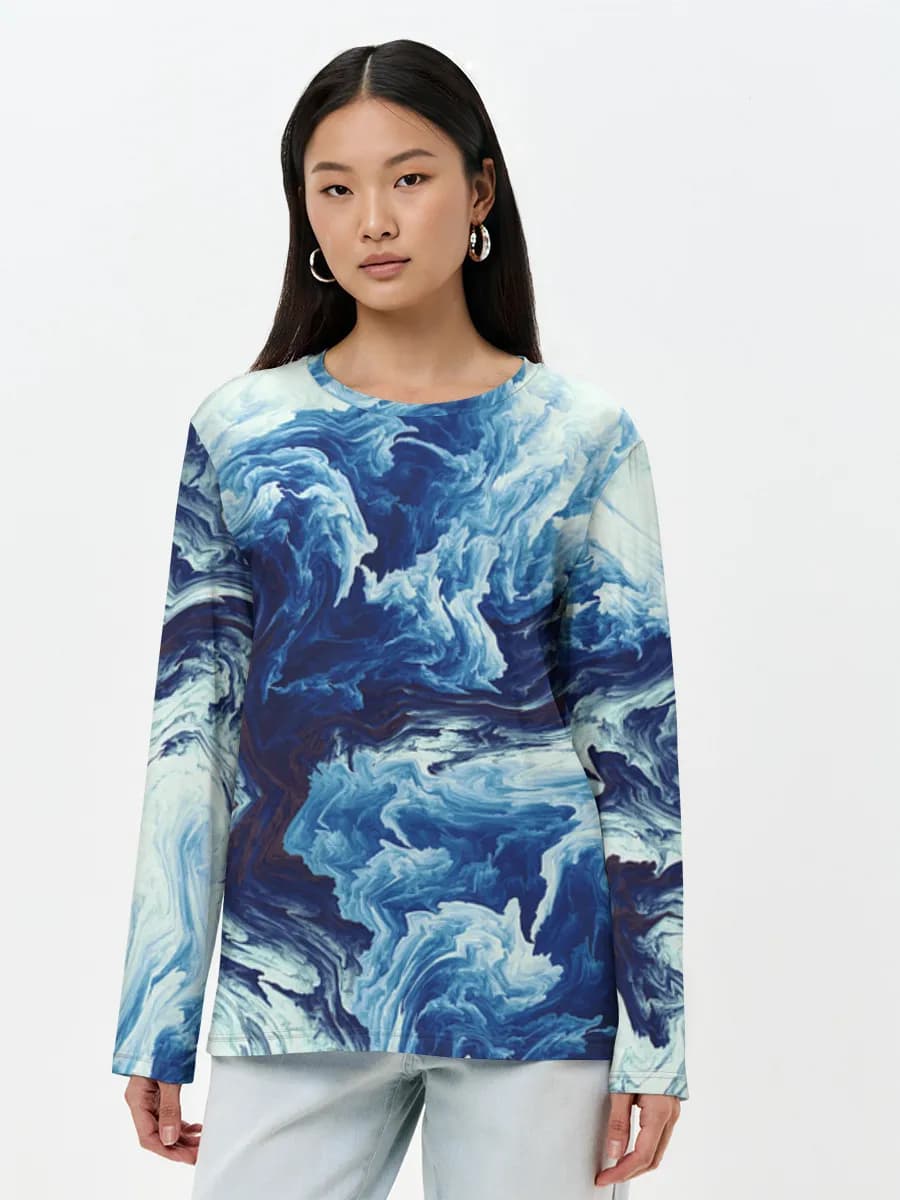Women's long sleeve shirt. Cotton