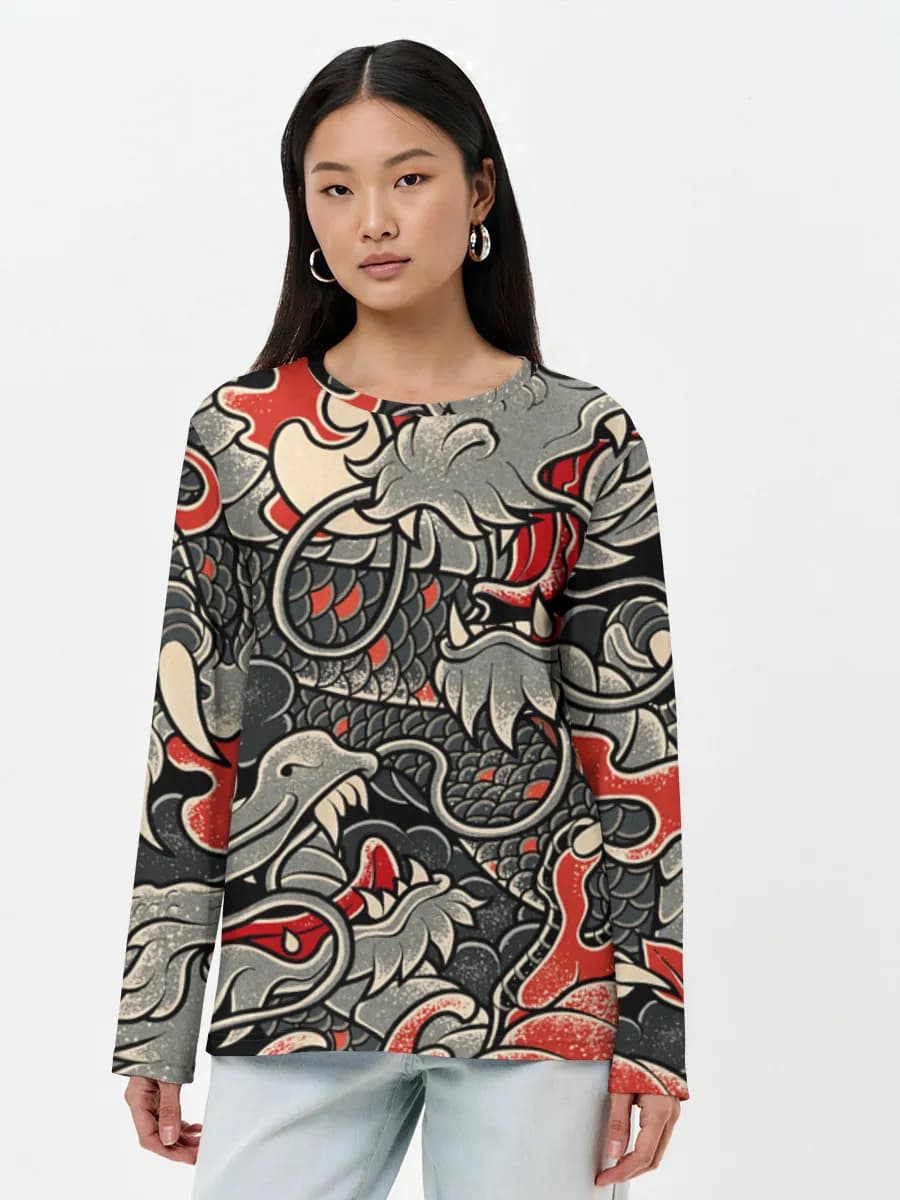 Women's long sleeve shirt. Cotton