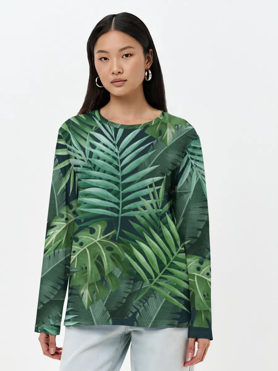 Camisa de manga larga para mujer. Algodón.