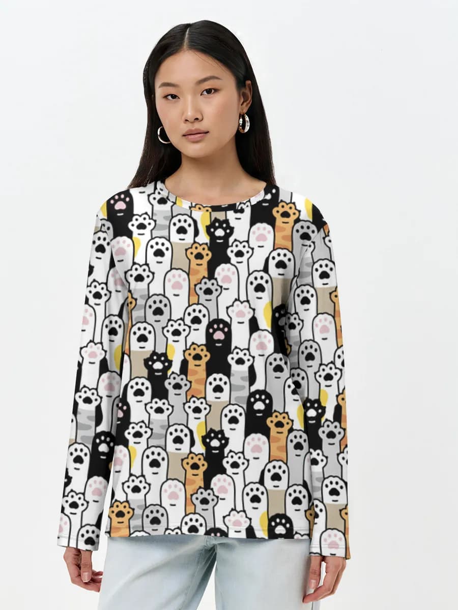 T-shirt Coton Manches Longues Femme