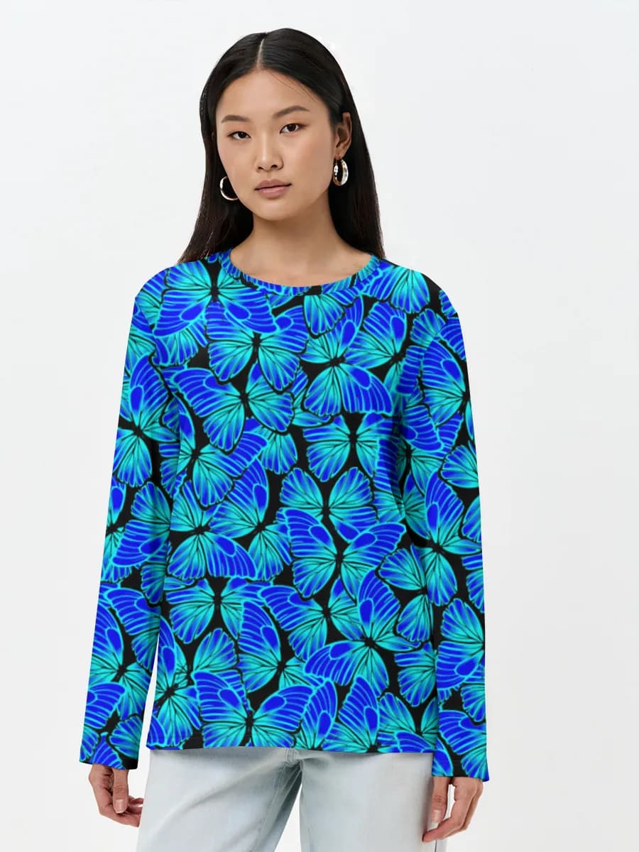 Women's long sleeve shirt. Cotton
