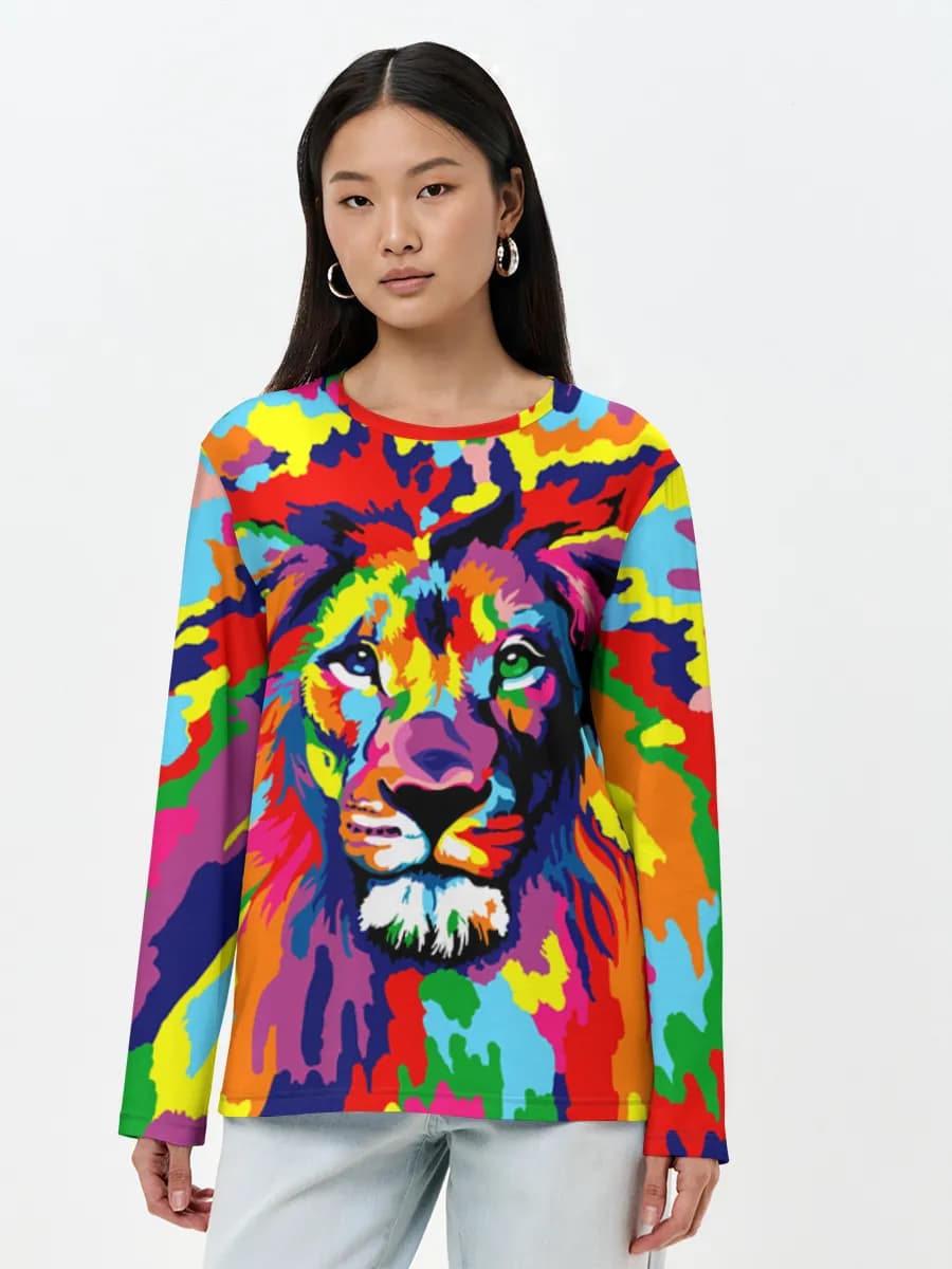 Camisa de manga larga para mujer. Algodón.