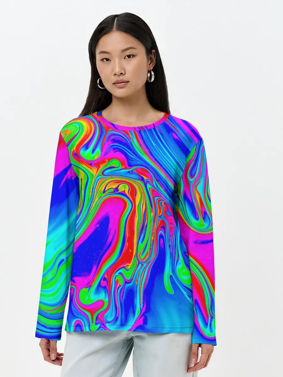 Women's long sleeve shirt. Cotton