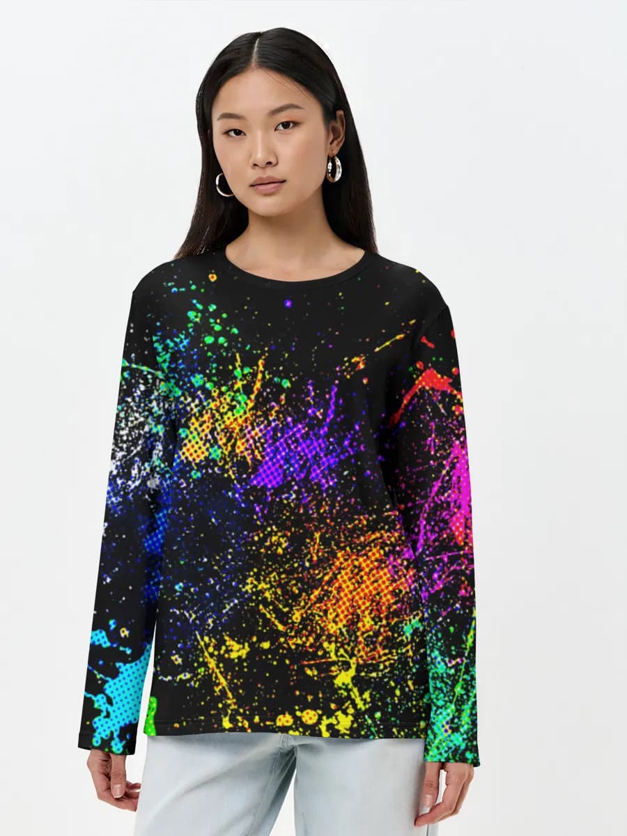 T-shirt Coton Manches Longues Femme