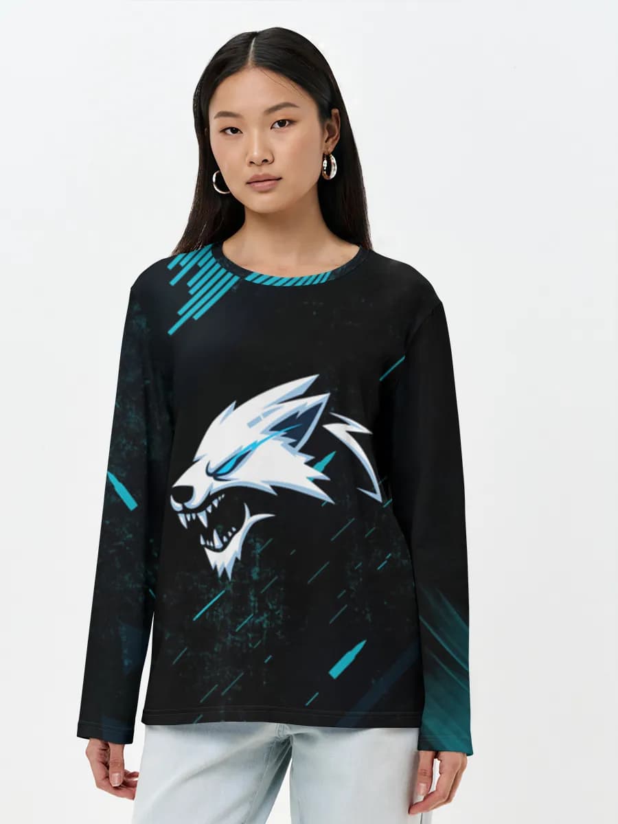 Camisa de manga larga para mujer. Algodón.
