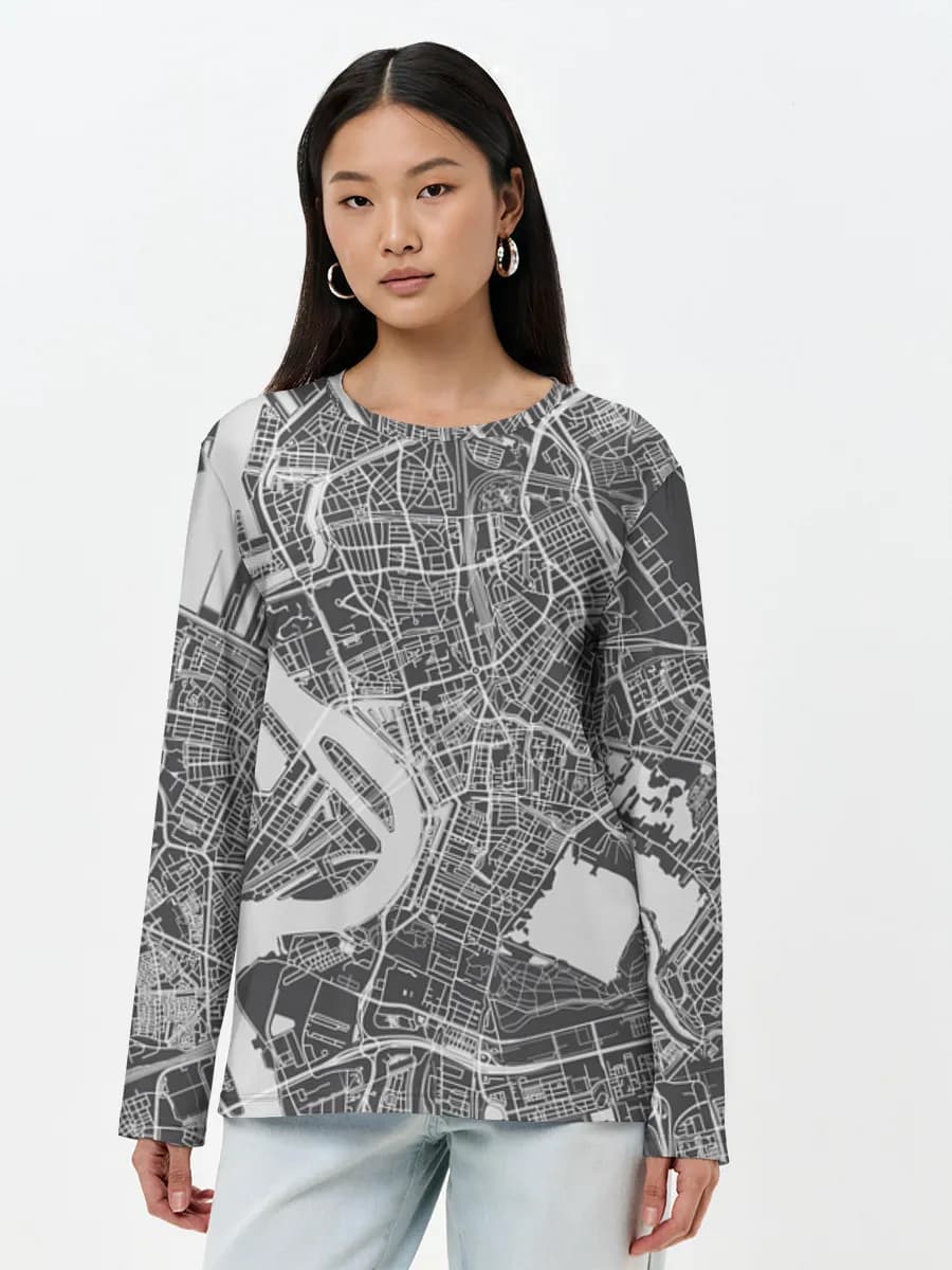 T-shirt Coton Manches Longues Femme
