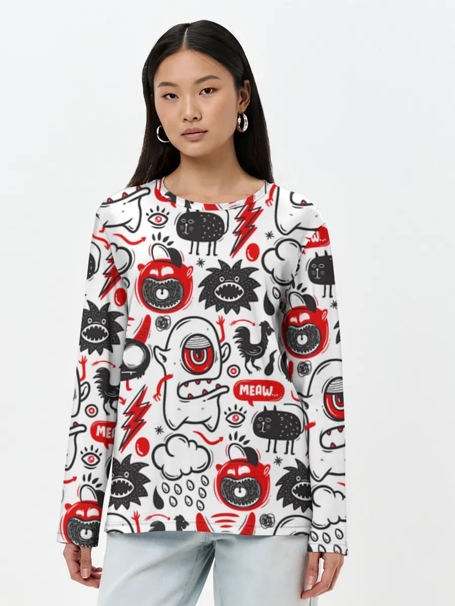 Women's long sleeve shirt. Cotton
