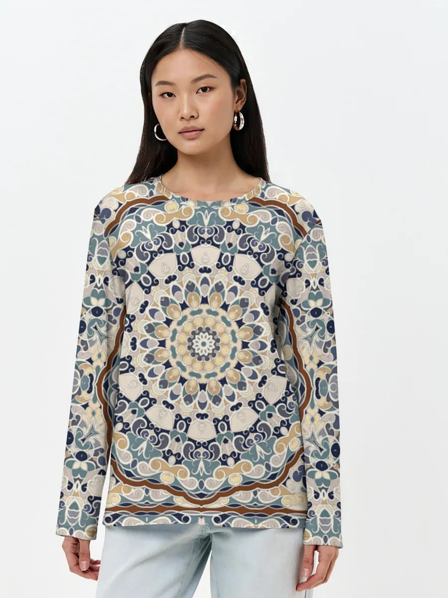 Women's long sleeve shirt. Cotton