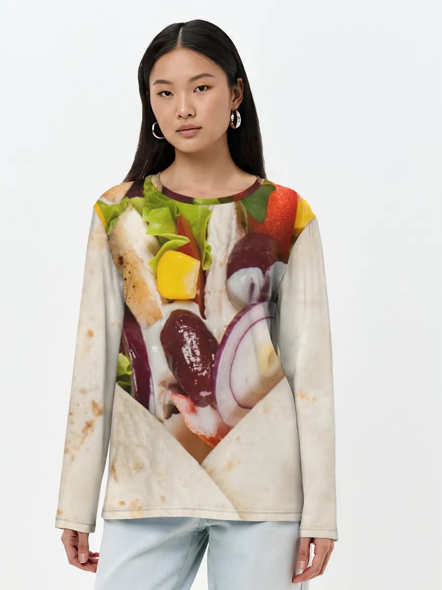 Women's long sleeve shirt. Cotton