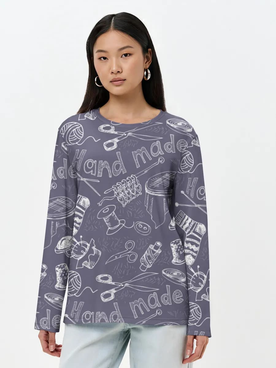 Women's long sleeve shirt. Cotton