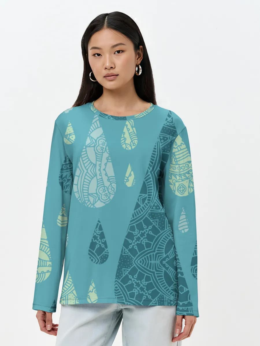 Women's long sleeve shirt. Cotton