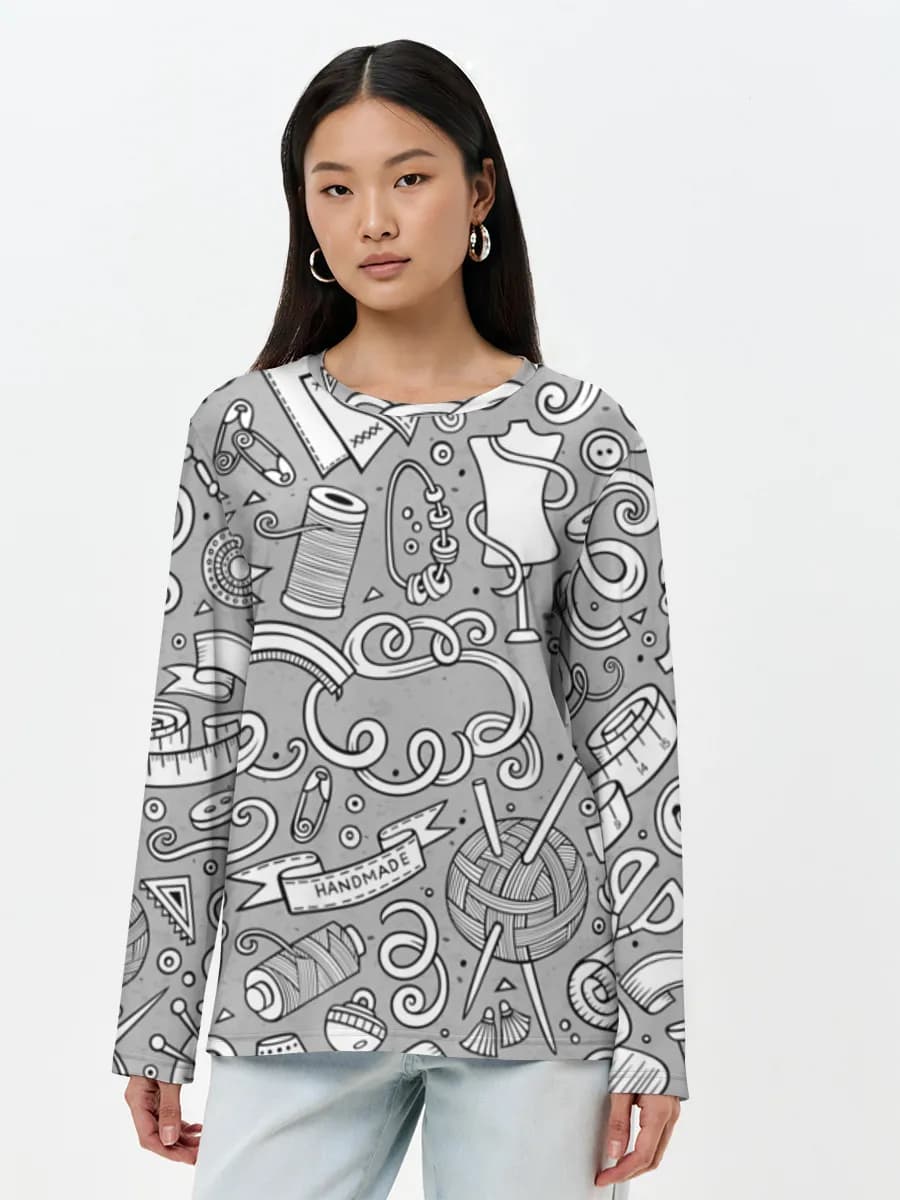 Women's long sleeve shirt. Cotton