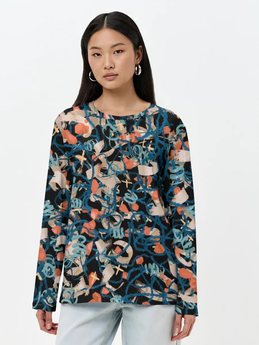 Women's long sleeve shirt. Cotton