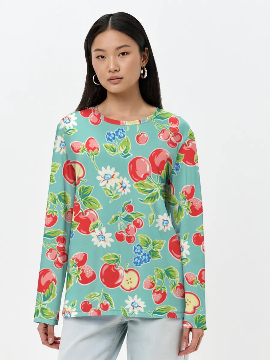Women's long sleeve shirt. Cotton