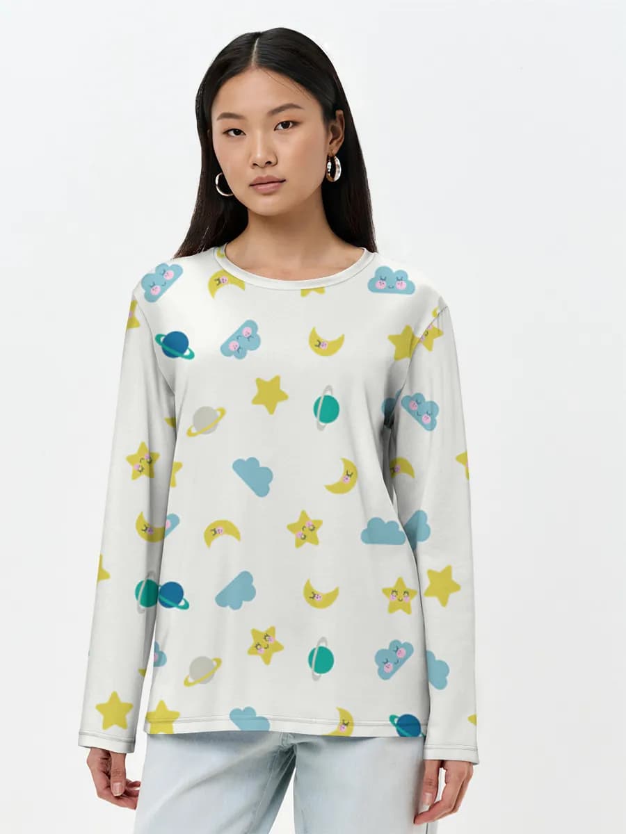 Women's long sleeve shirt. Cotton