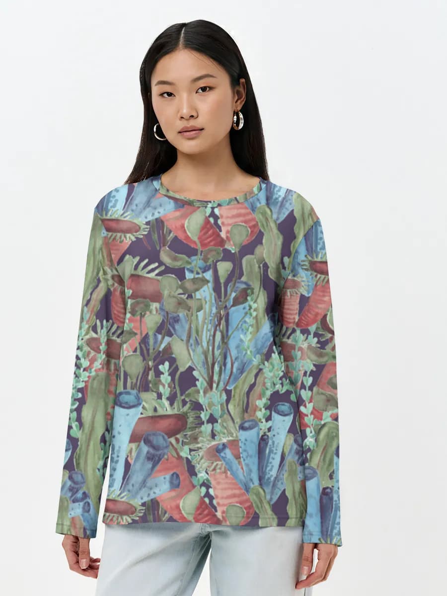 Women's long sleeve shirt. Cotton