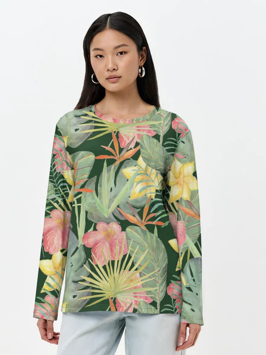 Women's long sleeve shirt. Cotton
