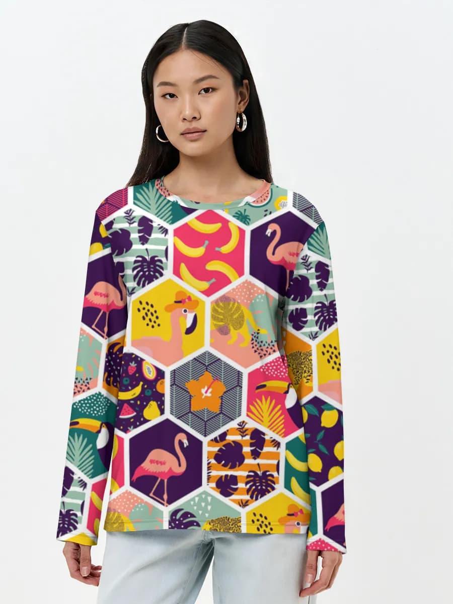 Women's long sleeve shirt. Cotton