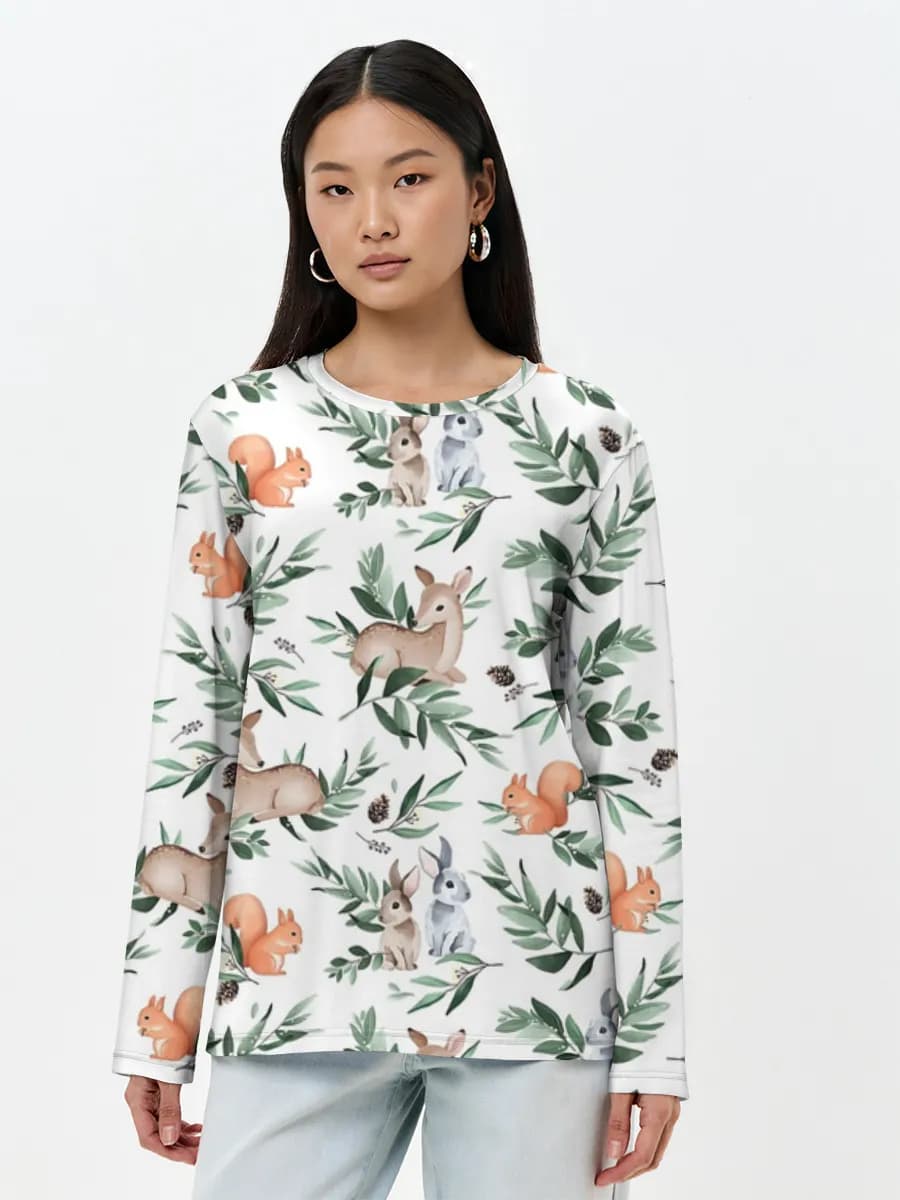 Women's long sleeve shirt. Cotton