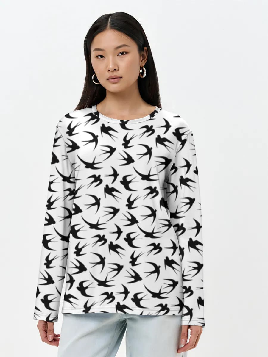 Women's long sleeve shirt. Cotton